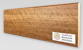 Плинтус МДФ TeckWood цветной прямой 80х10мм Орех Пекан, 1 м.п.